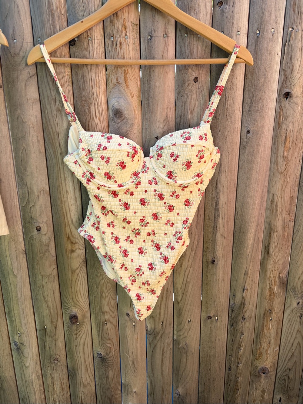 Dippin' Daisy's Cream One-Piece Swimsuit with Pink Floral Print
